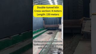 고출력 벽돌 공장용 단면적 4m의 150m 터널 가마#brickfactory#tunnelkiln